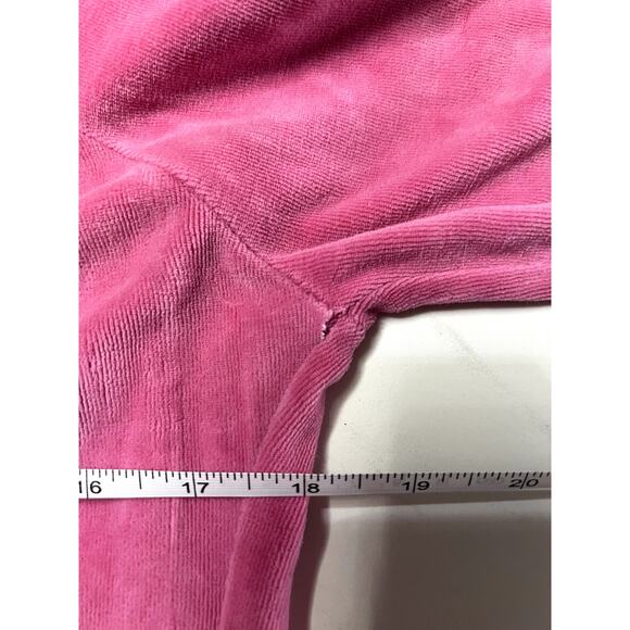 Y2K Sport Zara Pink Velour Zip up Juicy Couture Inspired Jacket Size Large - Picture 13 of 13